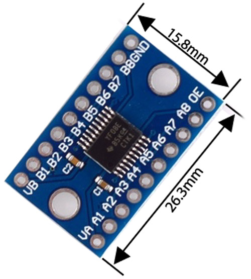 TXS0108E Module Dimensions